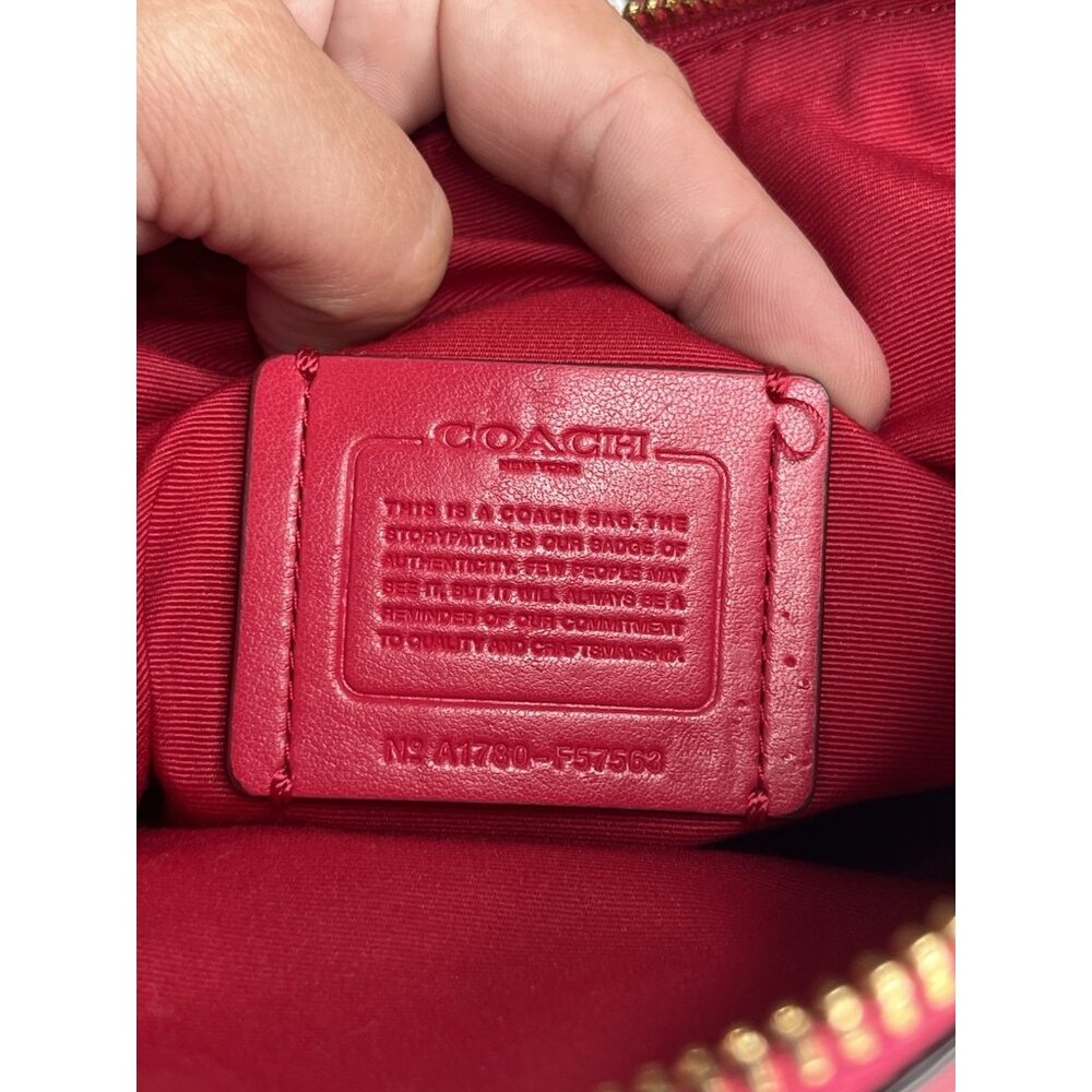 COACH Kelsey‎ Mini Crossbody Satchel Bag Fuchsia Pink Pebbled Leather 57563 - Picture 7 of 11